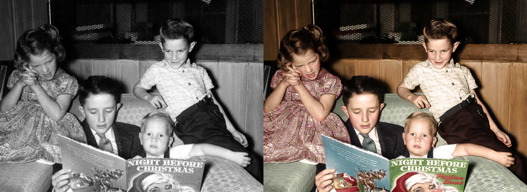 Black and white photo colorization Services